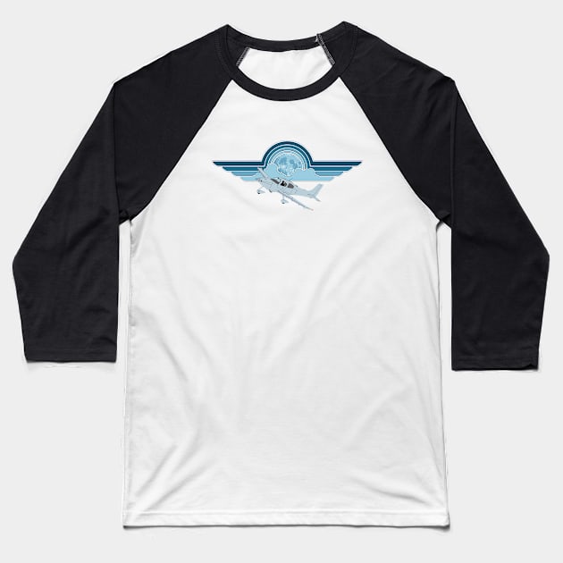 Cirrus SR22 Night Flight Baseball T-Shirt by Kassi Skye